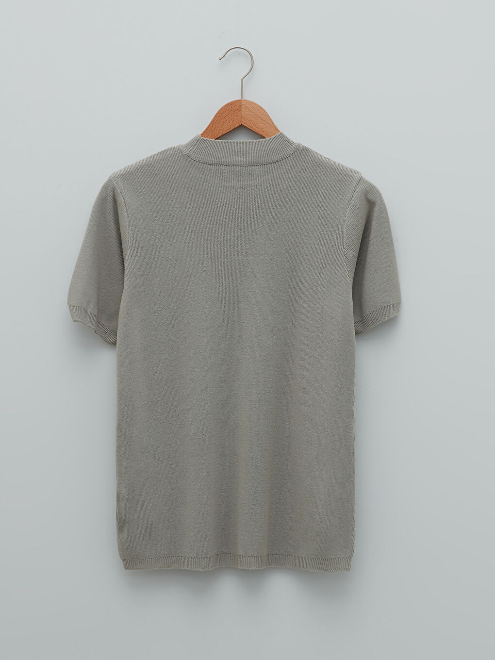 Stand Up Collar Straight Short Sleeve Maternity Knitwear Sweater-6