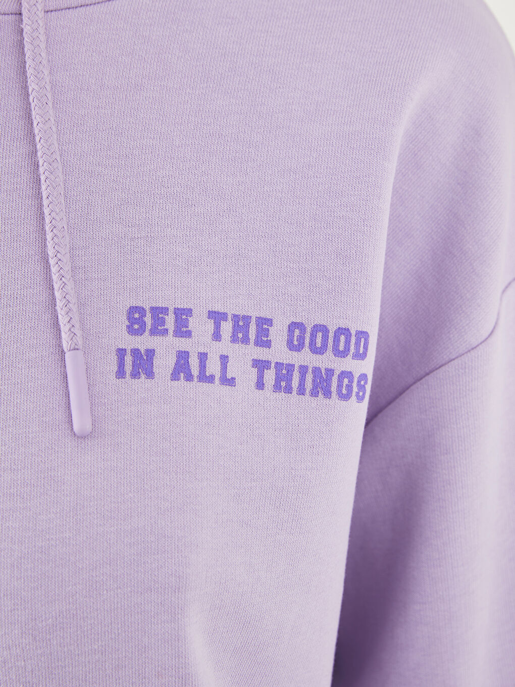 XSIDE Hooded Slogan Printed Long Sleeve Women's Sweatshirt -W1JL35Z8-G0W