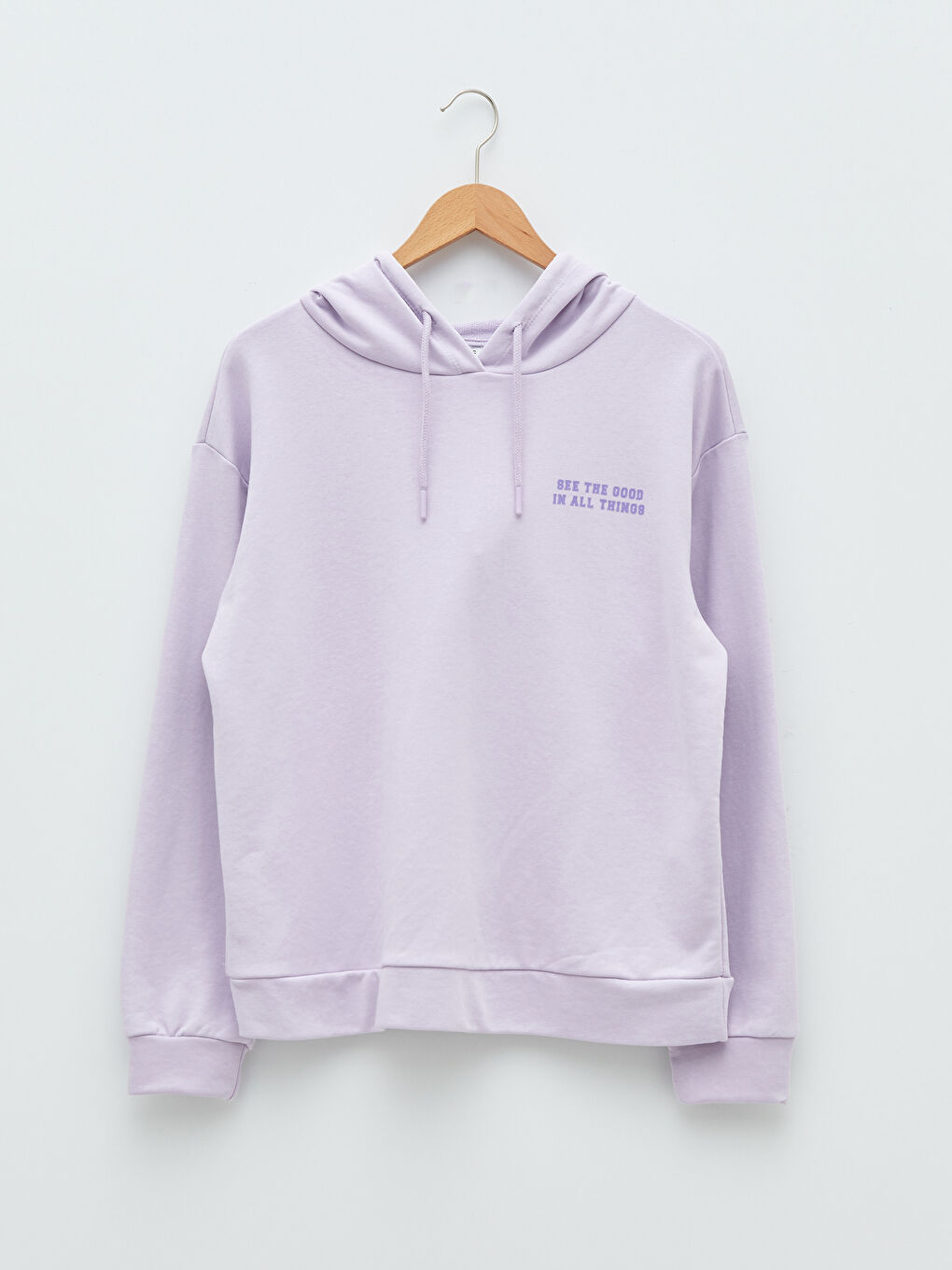 XSIDE Hooded Slogan Printed Long Sleeve Women's Sweatshirt -W1JL35Z8-G0W