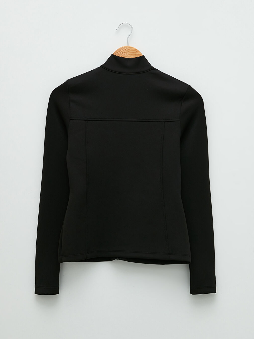 Siyah Dik Yaka Kadın Spor Hırka-6