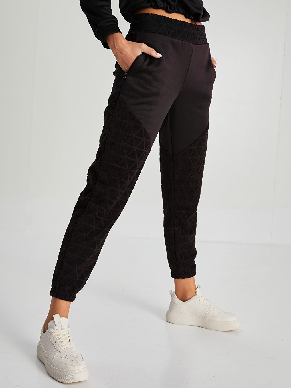 XSIDE ACTIVE Elastic Waist Patterned Polar Women's Jogger Sweatpants -W1JL75Z8-CVL