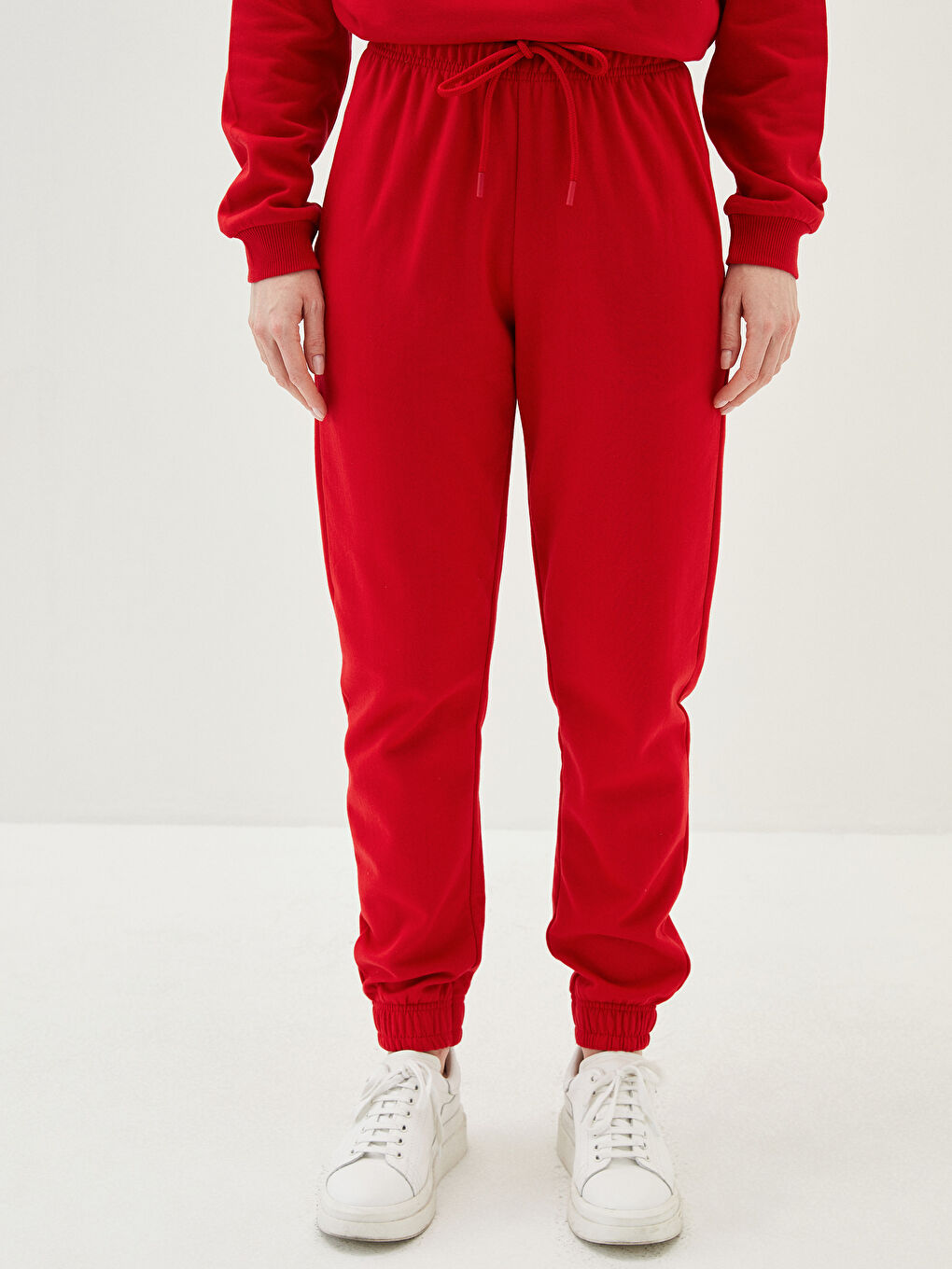 Elastic Waist Tie Detail Women's Jogger Sweatpants-1