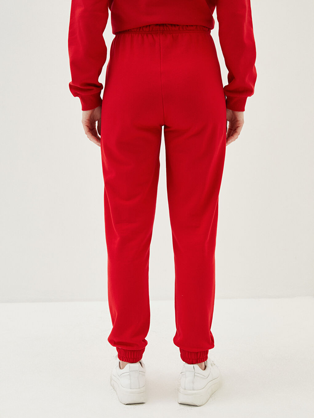 Elastic Waist Tie Detail Women's Jogger Sweatpants-2