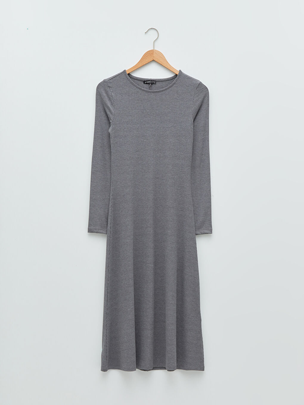 Crew Neck Regular Long Sleeve Cami Fabric Women's Dress-5