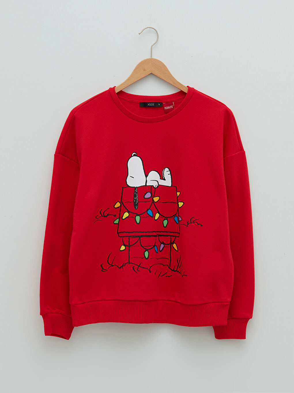 Hanorac Gros Imprimat Snoopy Guler Rotund pentru Femei-5