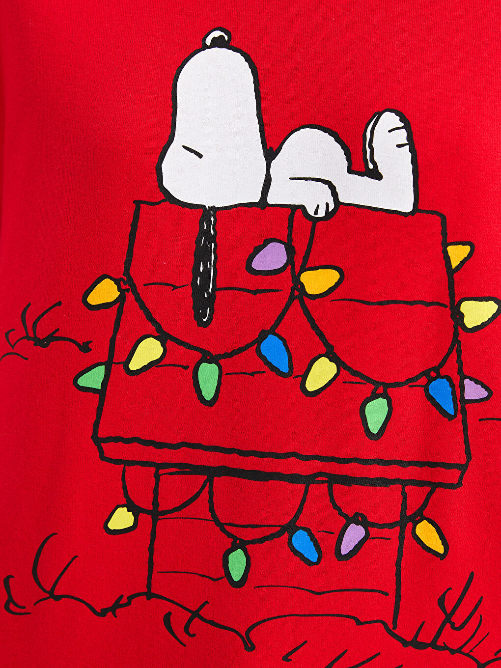 Hanorac Gros Imprimat Snoopy Guler Rotund pentru Femei-2