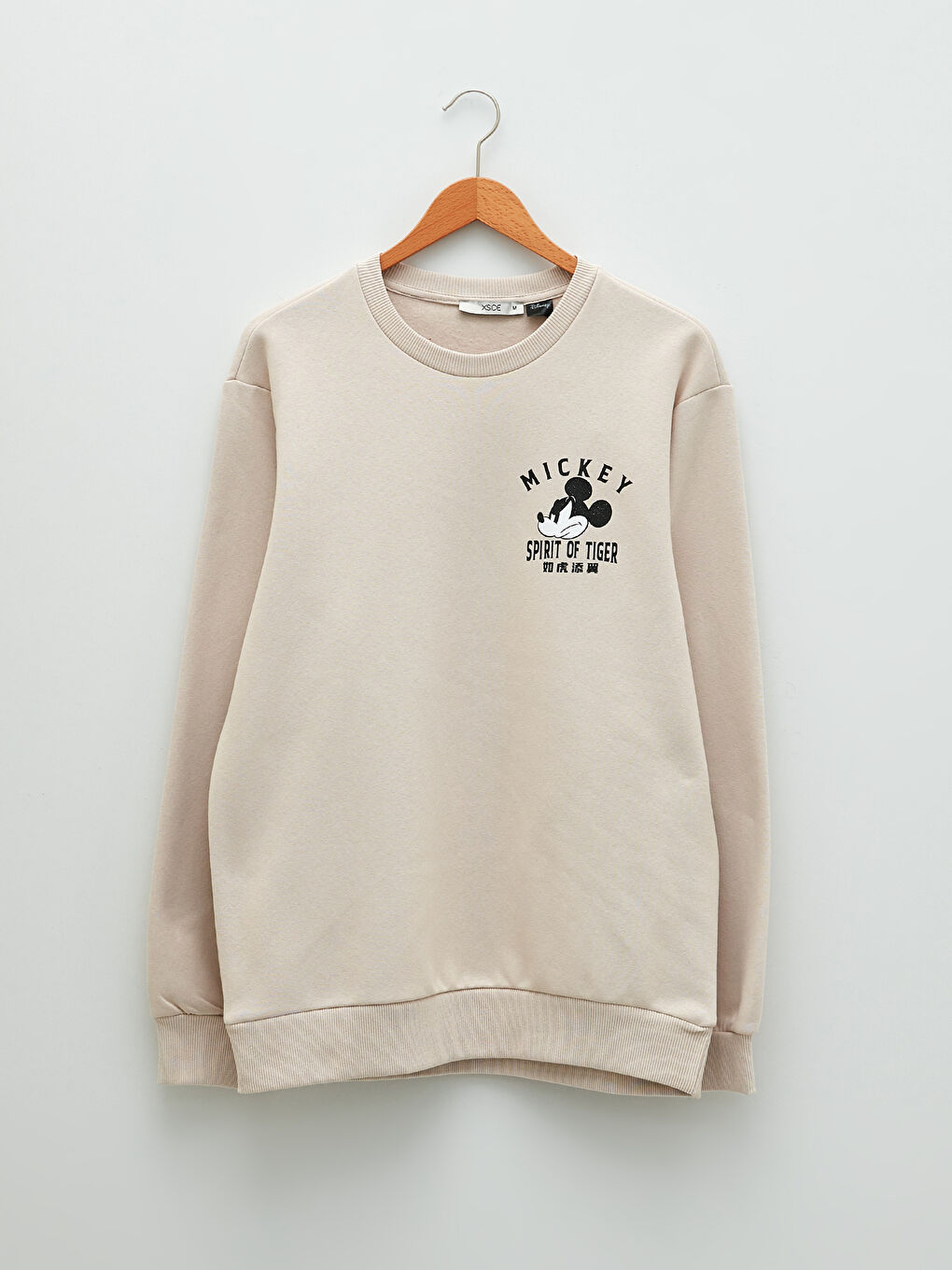 Crew Neck Long Sleeve Mickey Mouse Printed Men's Sweatshirt-5