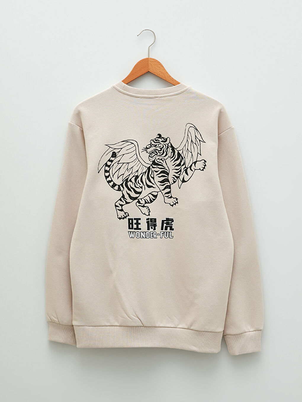 Crew Neck Long Sleeve Mickey Mouse Printed Men's Sweatshirt-6