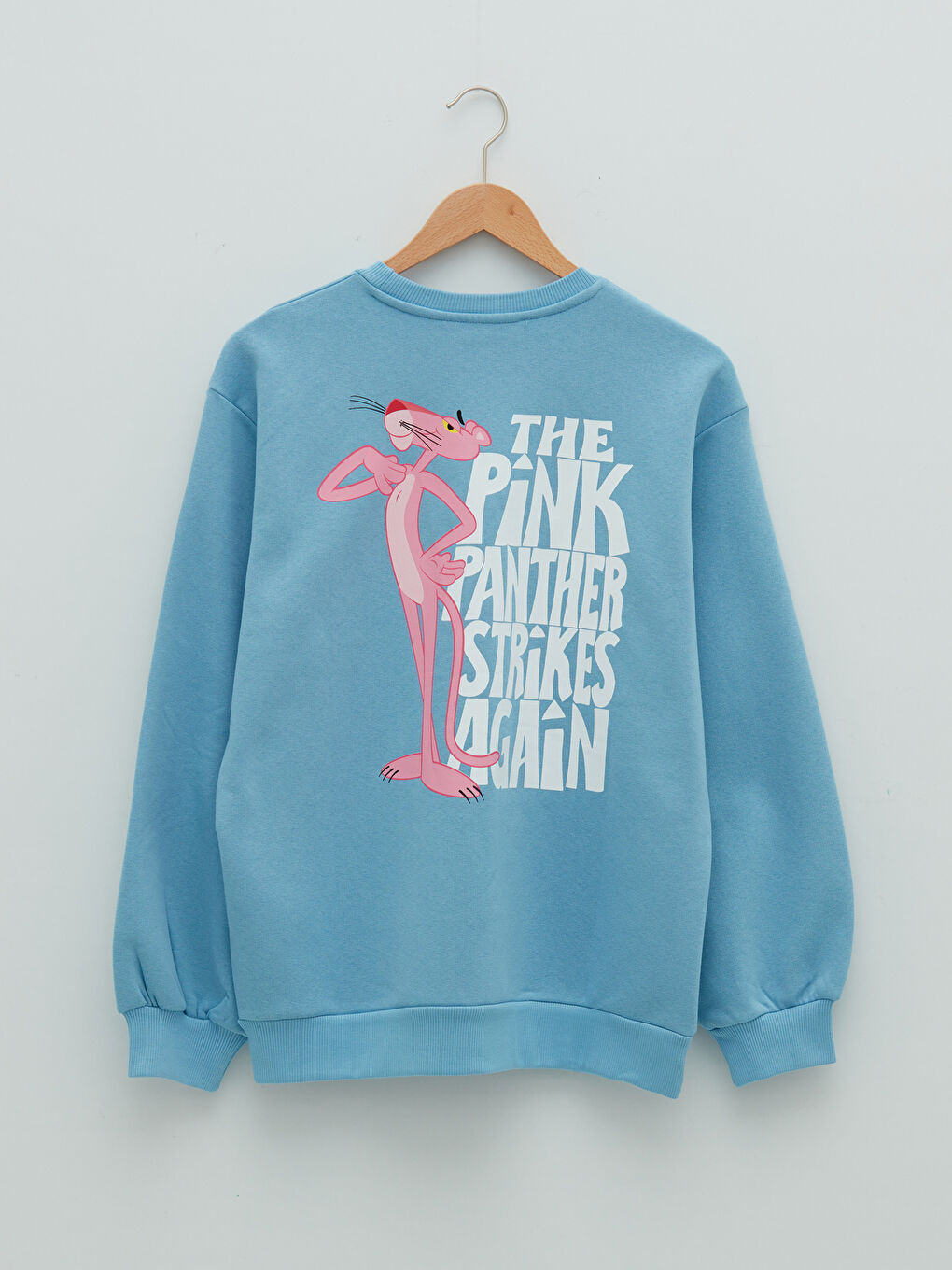 XSIDE Crew Neck Pink Panther Printed Women's Thick Sweatshirt -W1JM68Z8-RR2