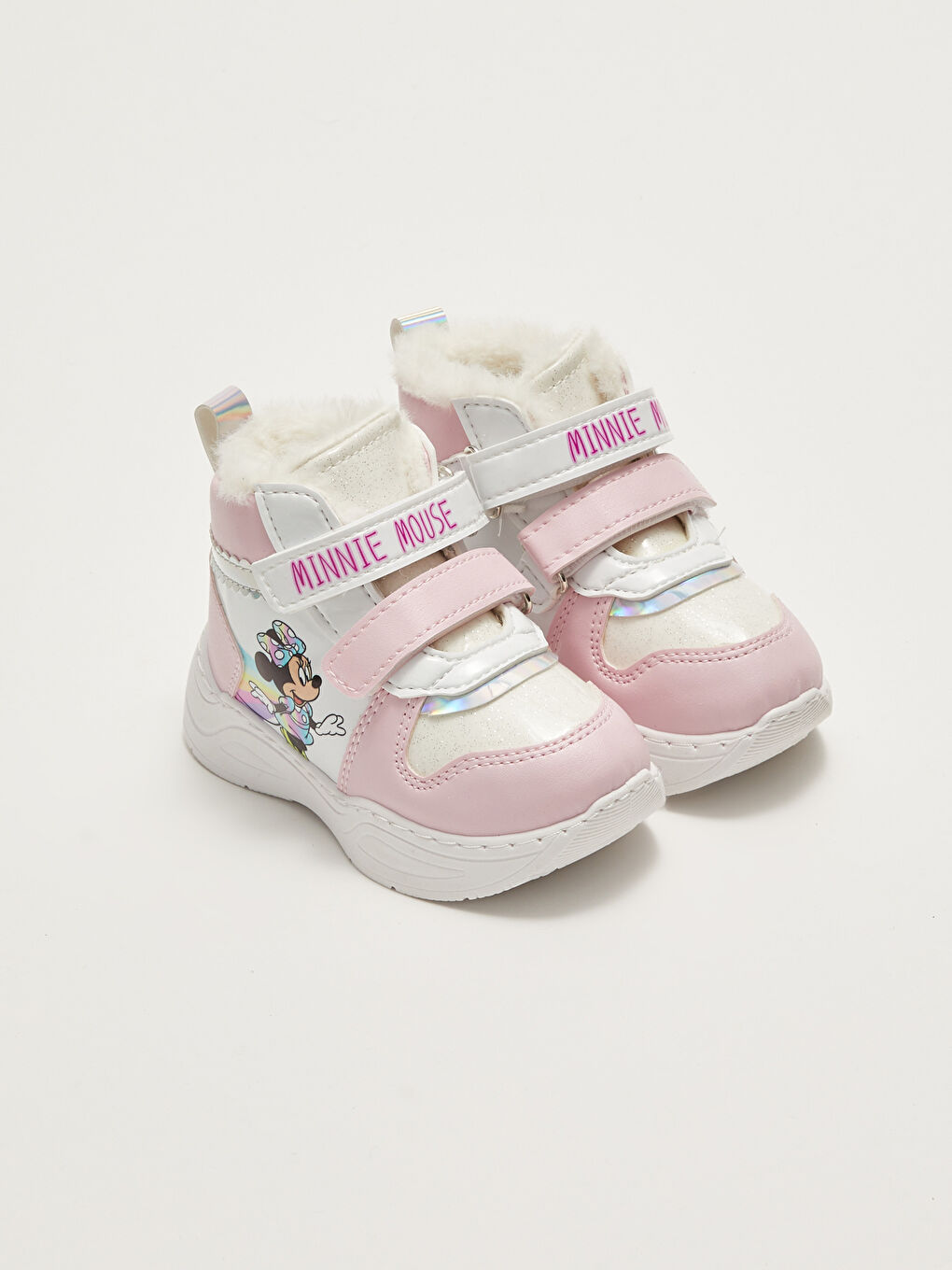 Minnie mouse лицензияланған ілмекті және жапсырмалы бекітпелі қыз балаға арналған етік