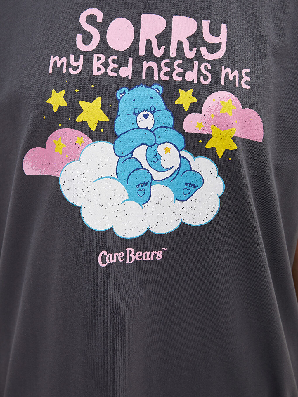 LCW DREAM Crew Neck Care Bears Printed Short Sleeve Cotton Women's Pajamas Set -W1JM71Z8-GA5