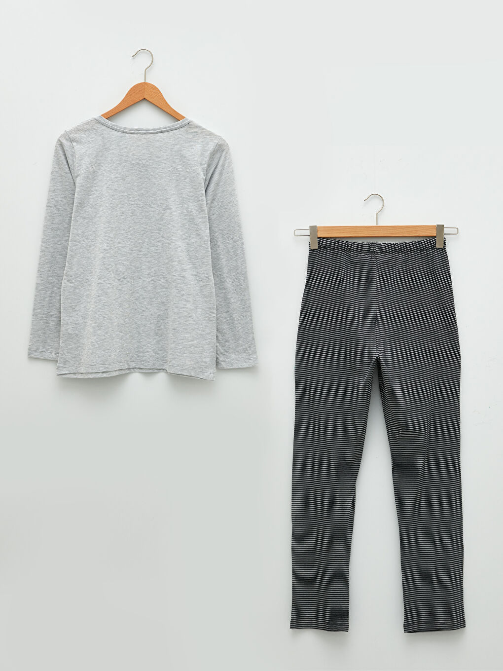 Antrasit Bisiklet Yaka Care Bears Baskılı Uzun Kollu Kadın Pijama Takımı-6