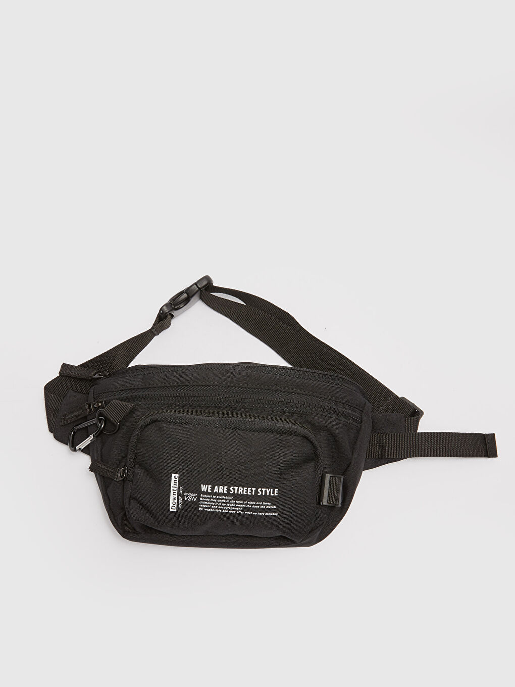 Siyah Yazı Baskılı Fonksiyonel Erkek Sırt Çantası-6