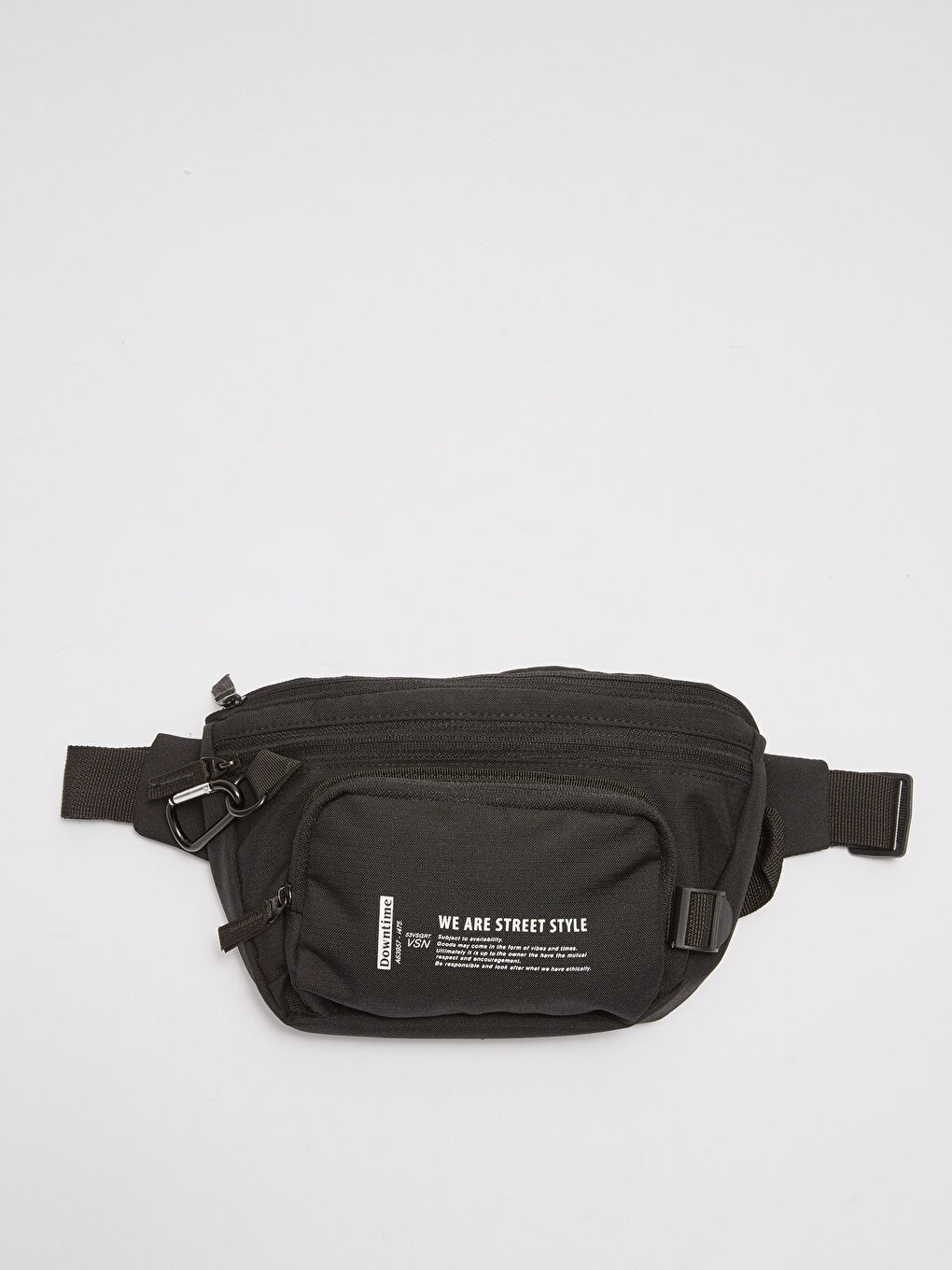 Siyah Yazı Baskılı Fonksiyonel Erkek Sırt Çantası-7