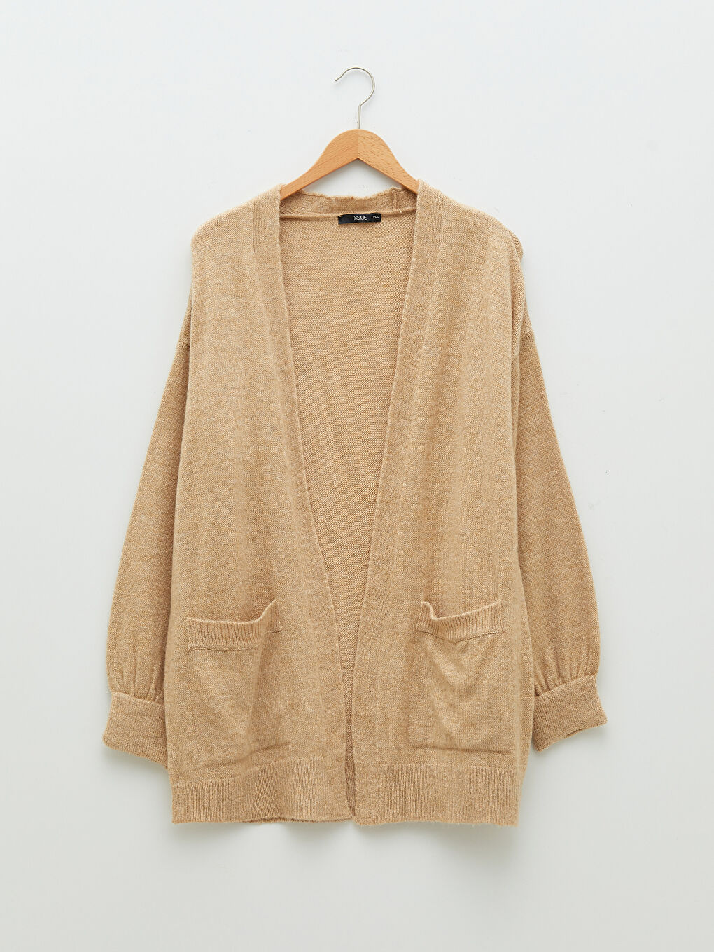 Cardigan Tricotat cu Guler Șal Simplu Mânecă Lungă Supradimensionat pentru Femei-5