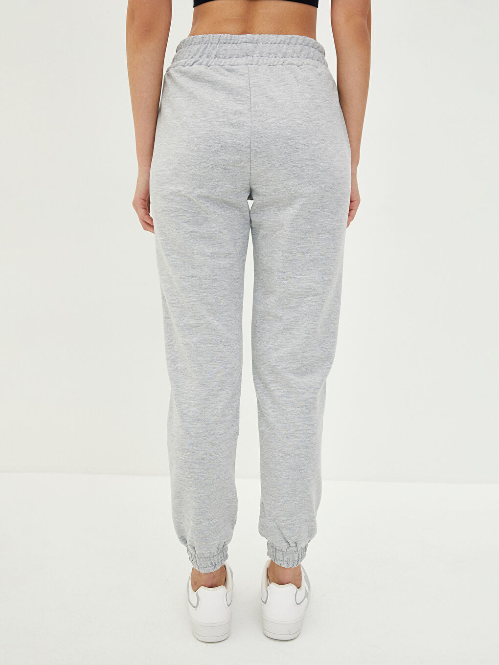 Elastic Waist Printed Pocket Detailed Women's Jogger Sweatpants-4