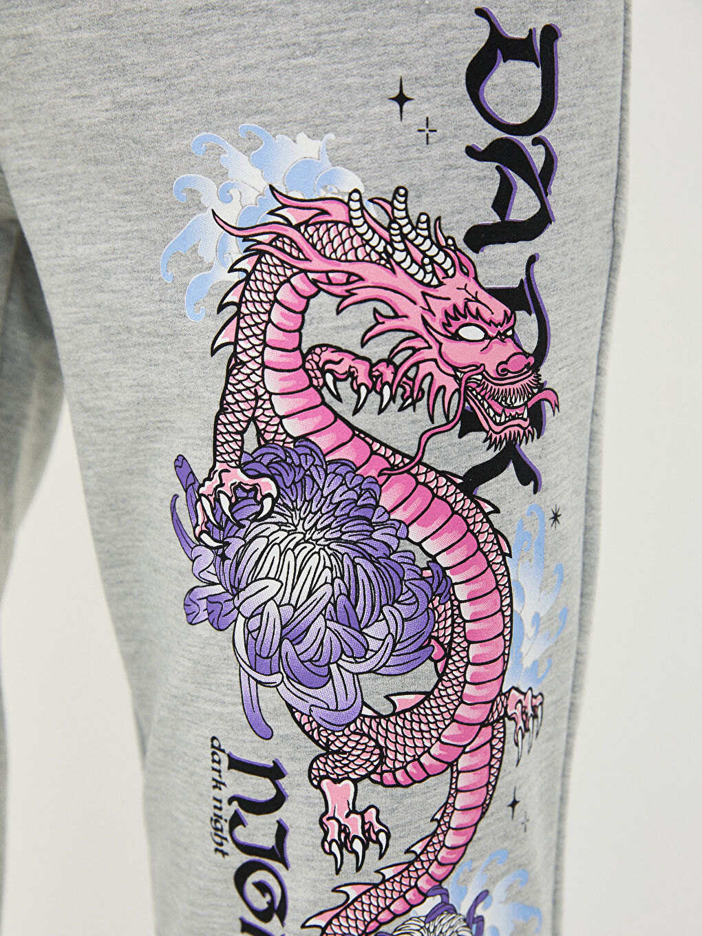 Elastic Waist Printed Pocket Detailed Women's Jogger Sweatpants-5