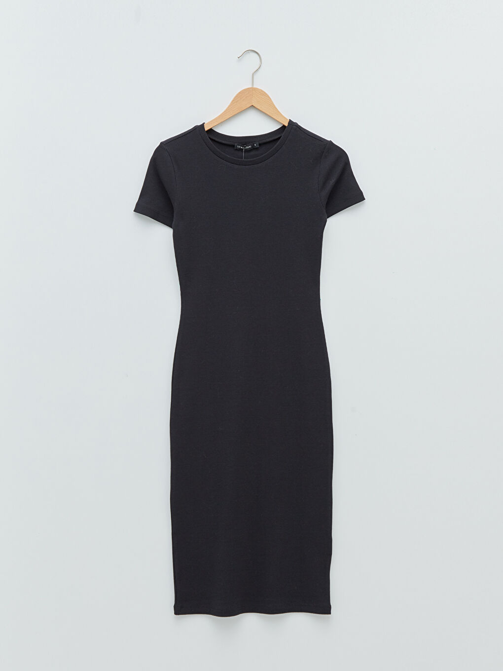 Crew Neck Plain Short Sleeve Women's Bodycon Dress-5