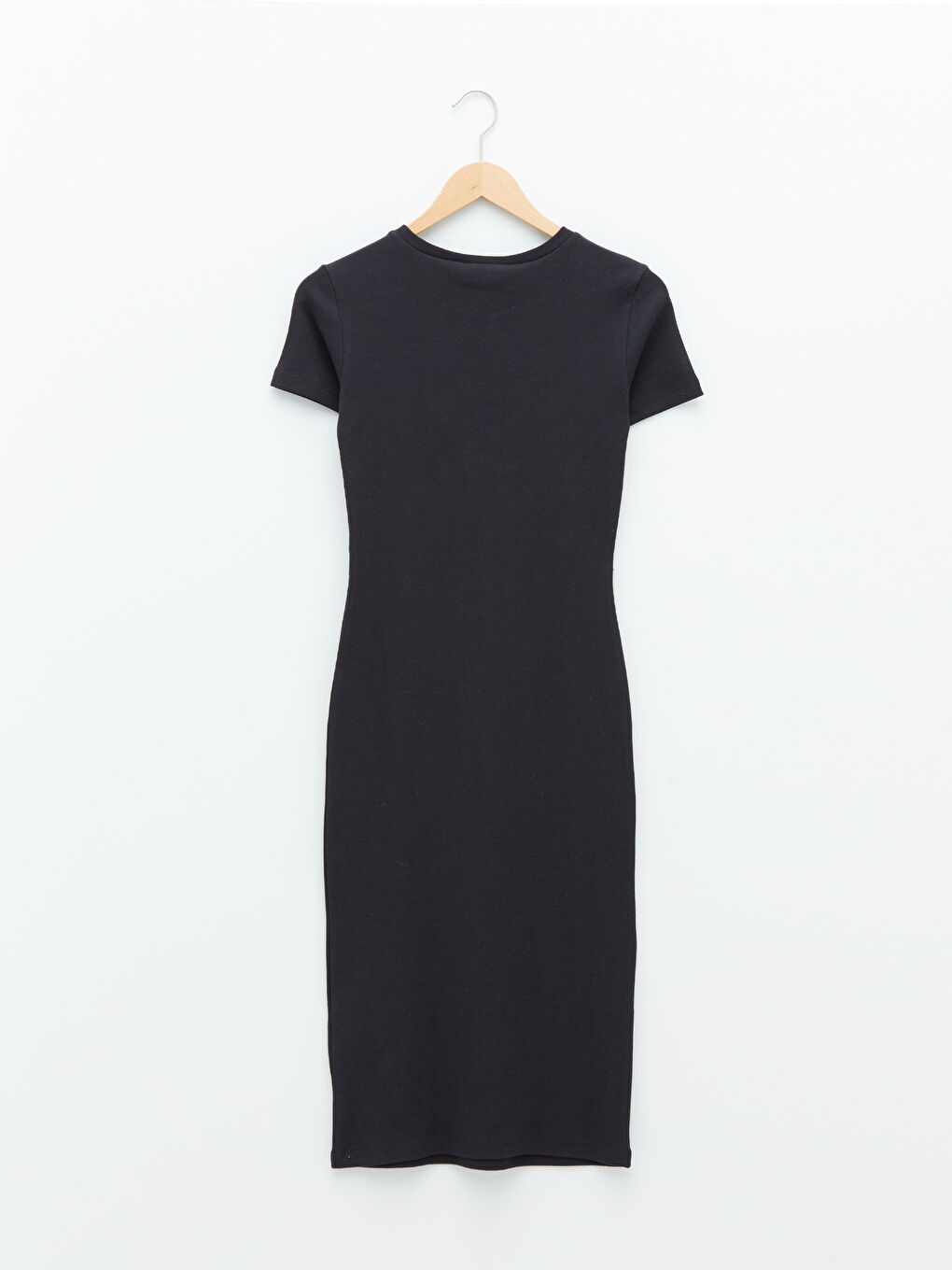Crew Neck Plain Short Sleeve Women's Bodycon Dress-6