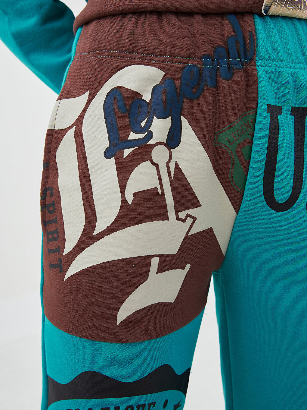 Elasticated Waist Printed Women's Jogger Sweatpants -W1JO25Z8-HGT