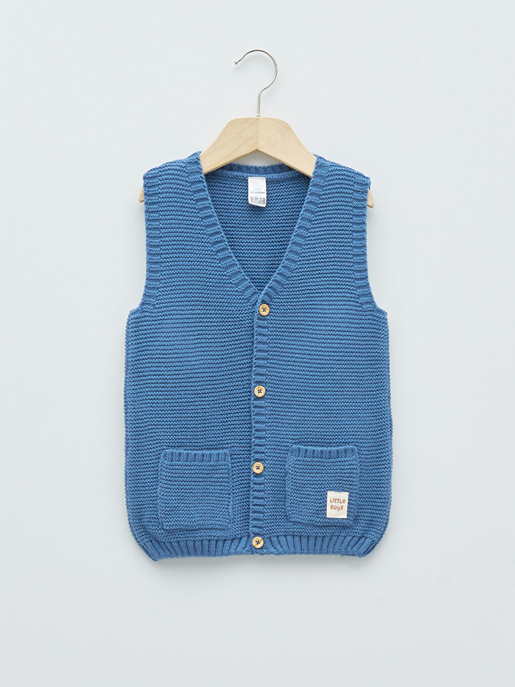 Vestă Tricotată cu Decolteu în V pentru Bebeluși