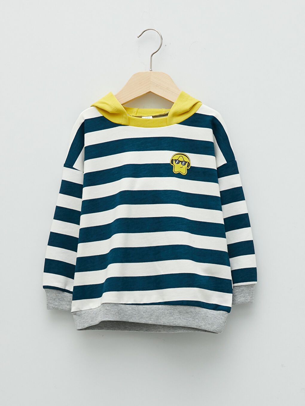 Long Sleeve Striped Baby Boy Hoodie