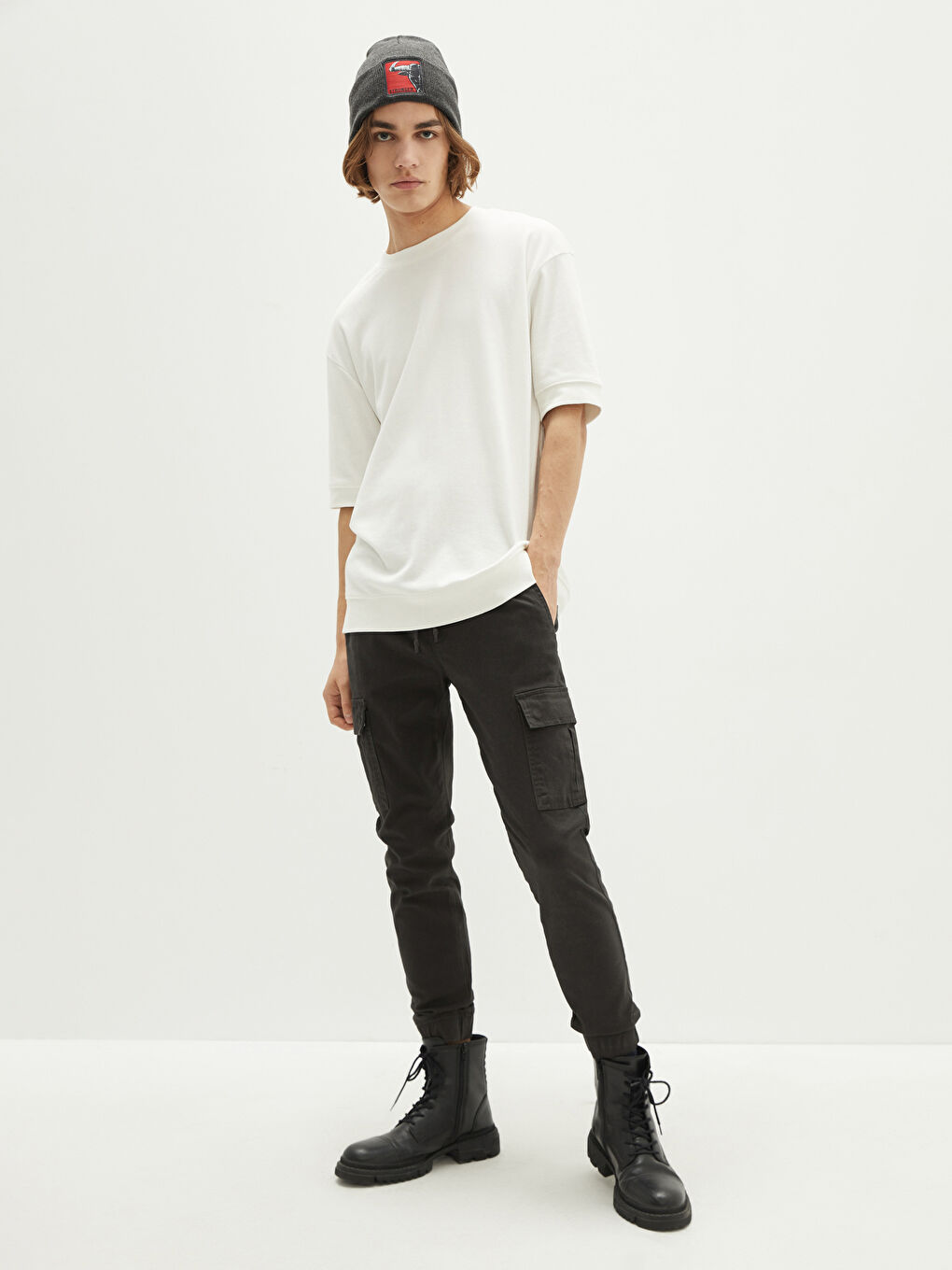 Antrasit Slim Fit Erkek Jogger Pantolon-2