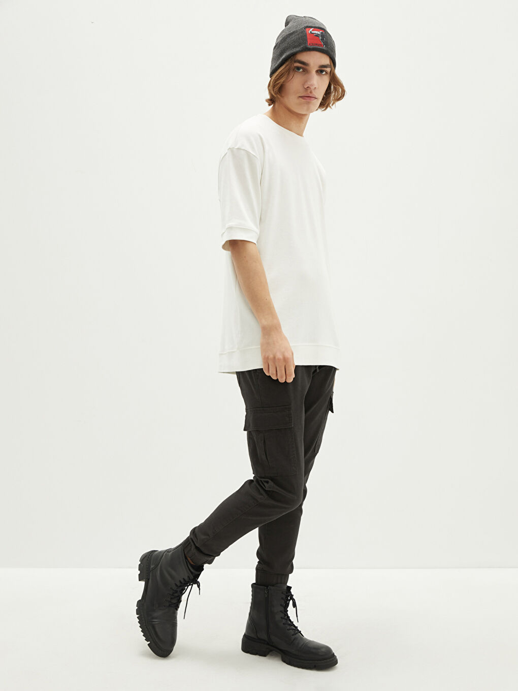 Antrasit Slim Fit Erkek Jogger Pantolon-3