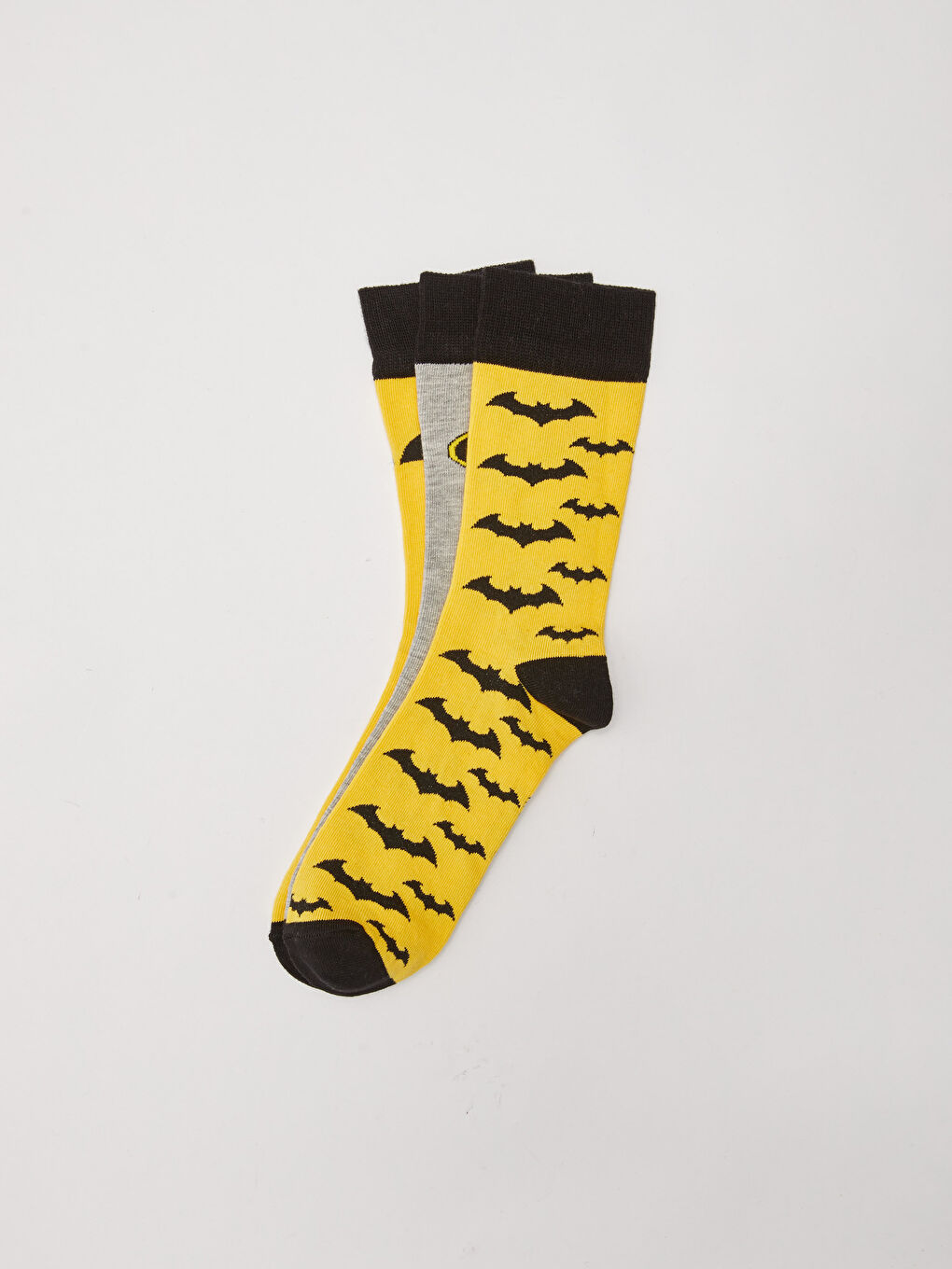 LCW ACCESSORIES Batman Printed Men's Socks 3 Pack -W1JO73Z8-K00