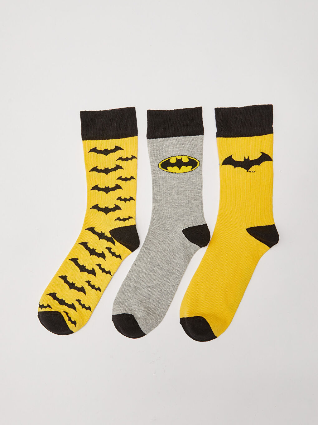 LCW ACCESSORIES Batman Printed Men's Socks 3 Pack -W1JO73Z8-K00