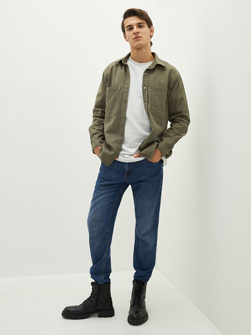 جاكيت جينز رجالي بقصة عادية-2