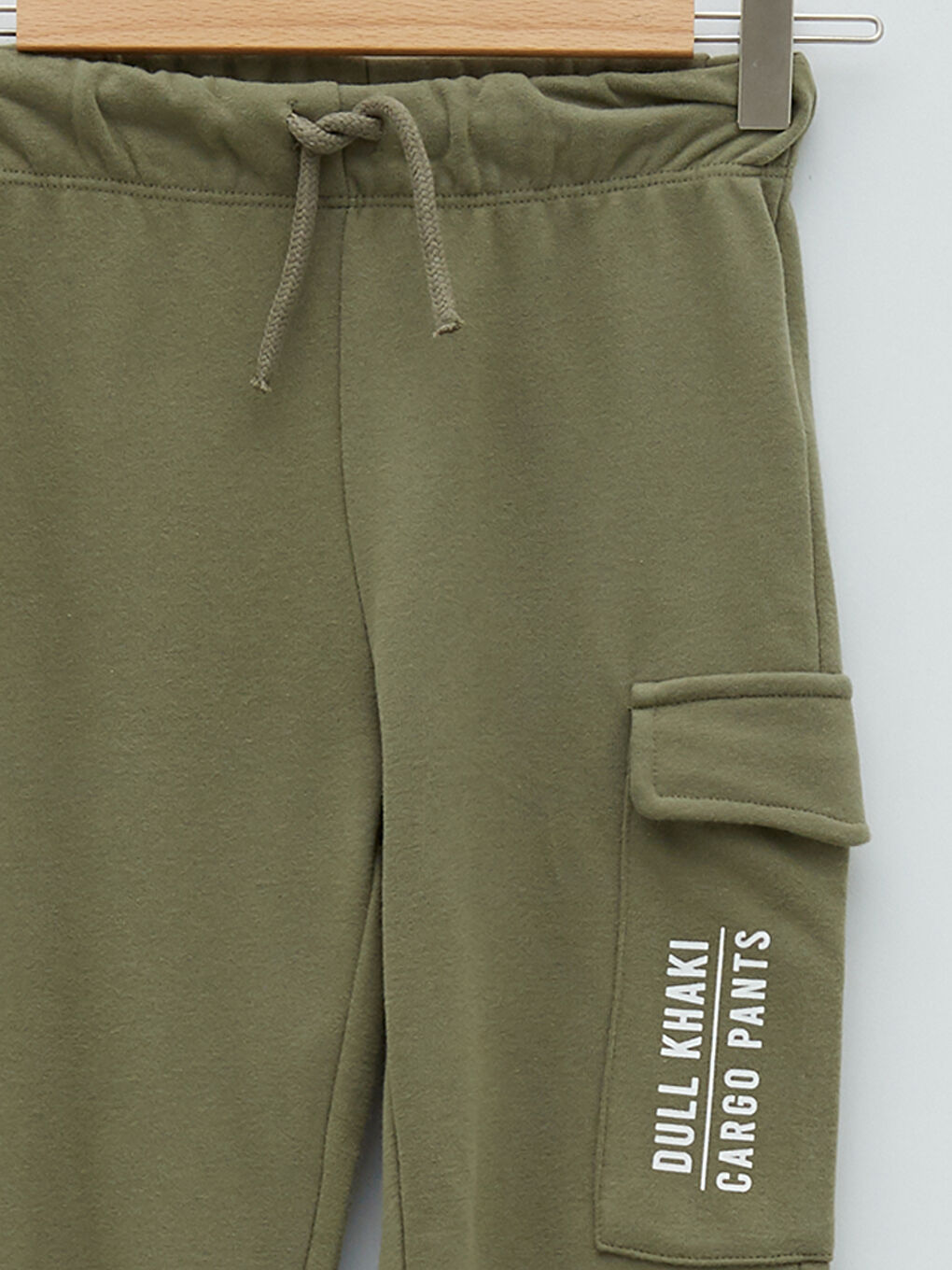 Haki Beli Lastikli Baskılı Kız Çocuk Jogger Eşofman Altı-2