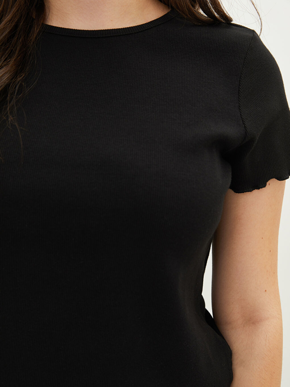 Plus Size Crew Neck Straight Short Sleeve Women's T-Shirt-2