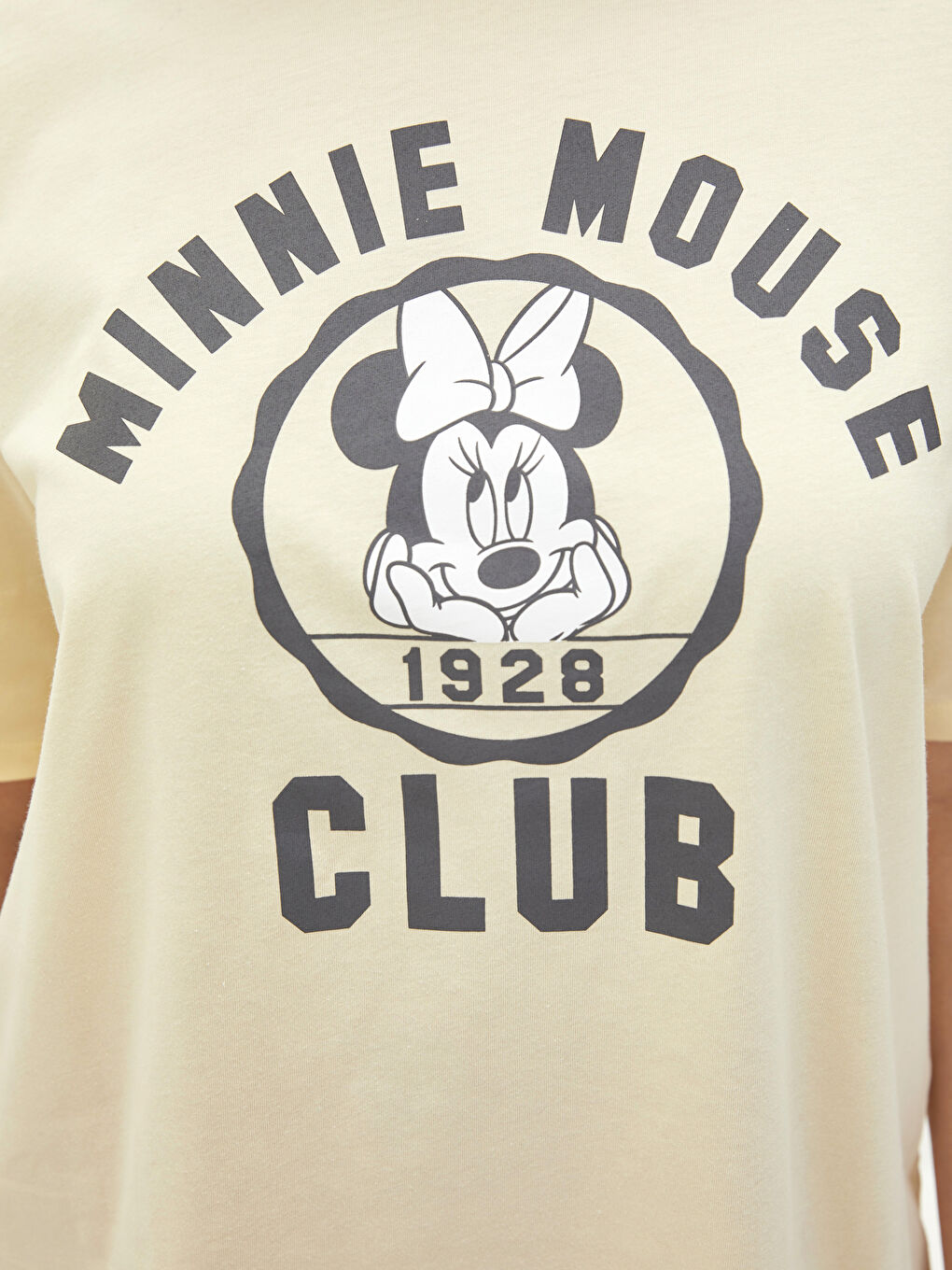 LC WAIKIKI Plus Size Crew Neck Minnie Mouse Printed Short Sleeve Cotton Women's T-Shirt -W1JP12Z8-FSF