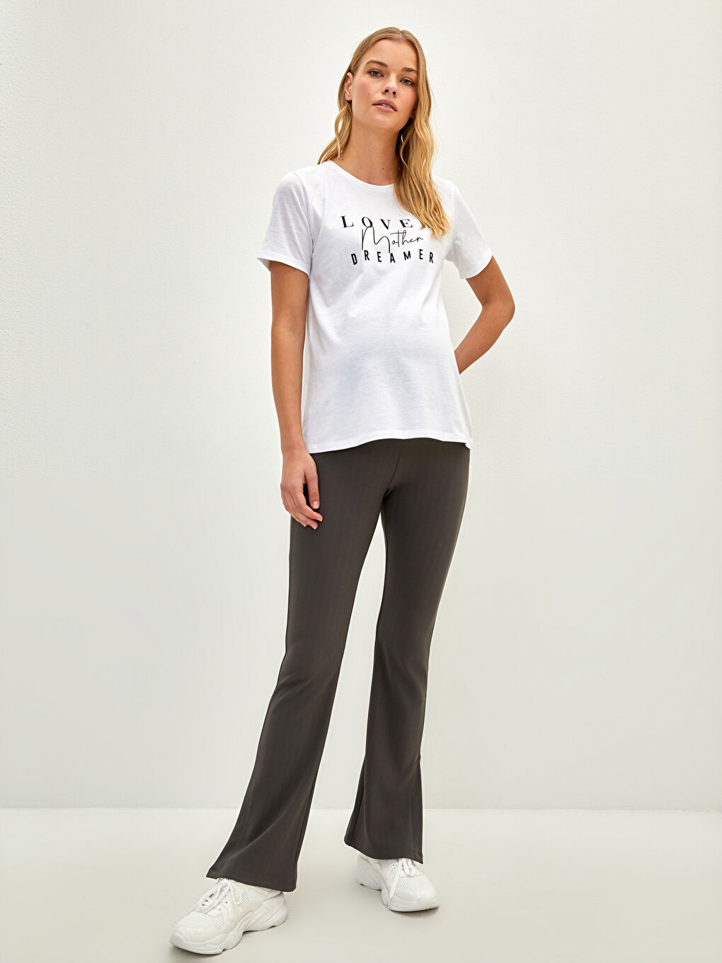 LCWAIKIKI Maternity Belly Panel Plain Maternity Leggings -W1JQ54Z8-HMC