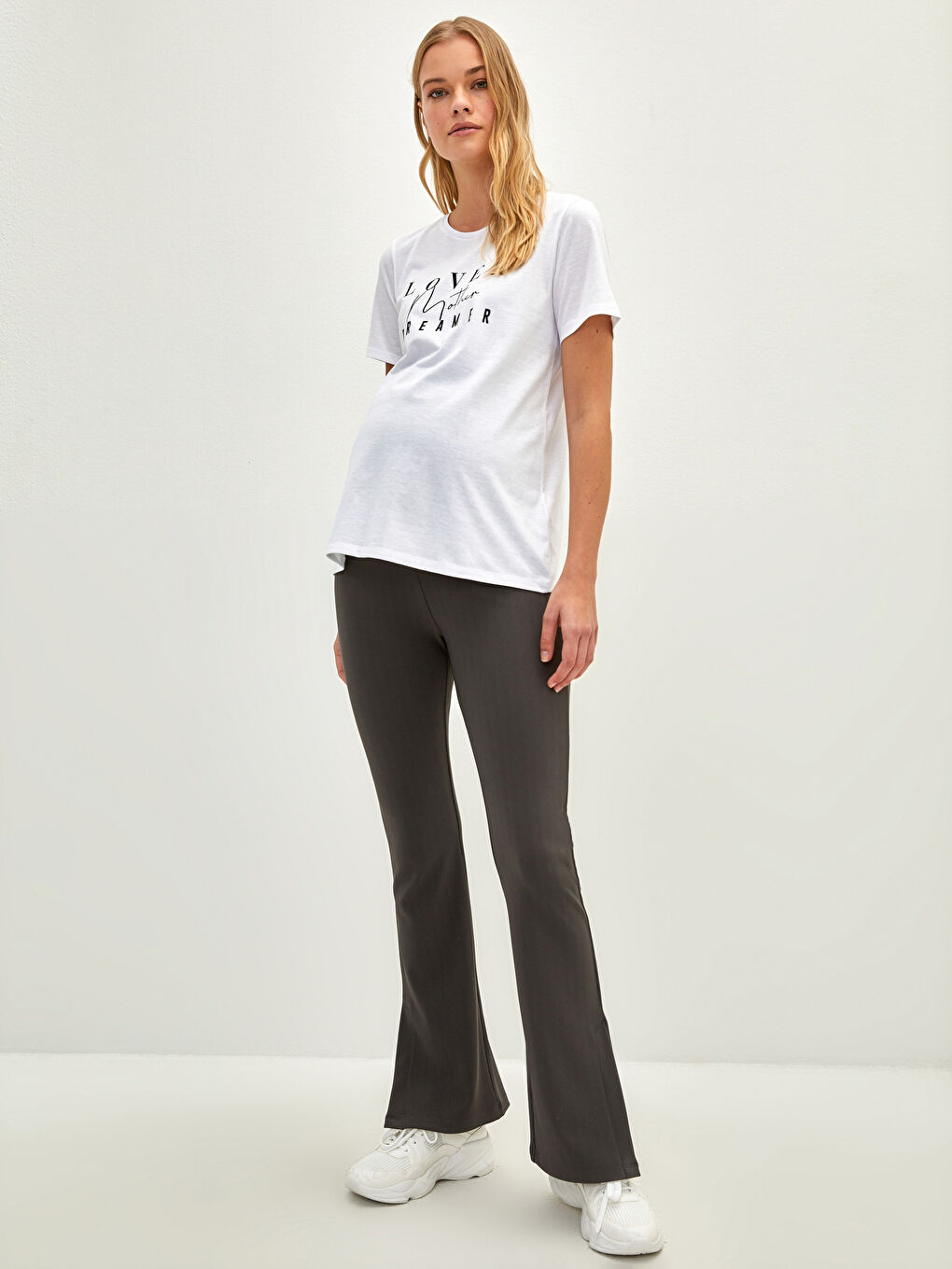 LCWAIKIKI Maternity Belly Panel Plain Maternity Leggings -W1JQ54Z8-HMC