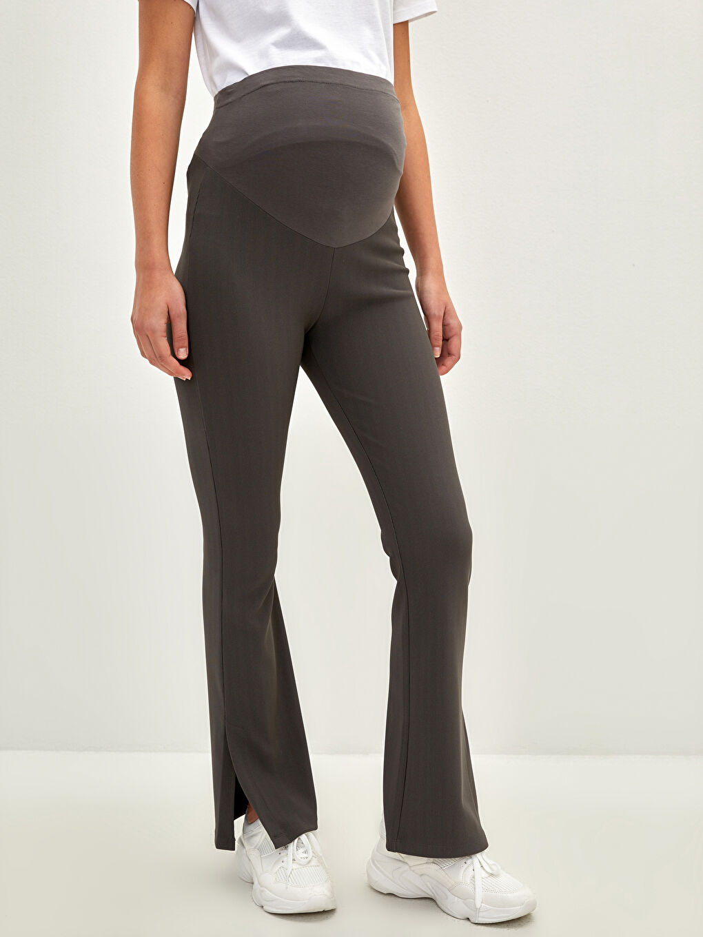 LCWAIKIKI Maternity Belly Panel Plain Maternity Leggings -W1JQ54Z8-HMC