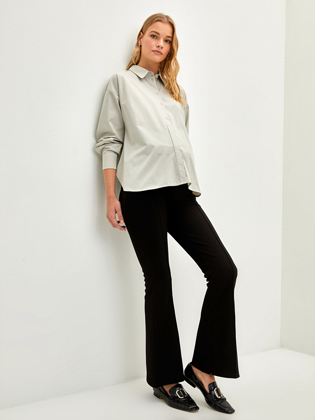 Легінси Для Вагітних Прямі Іспанські З Еластичною Талією-1