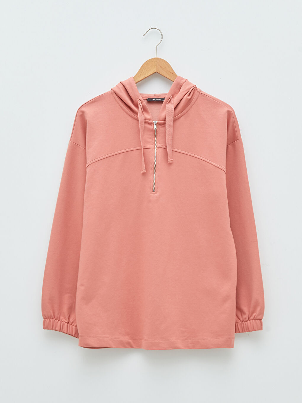 Hanorac Subțire Simplu Cu Glugă și Mânecă Lungă pentru Femei Mărimi Mari-5