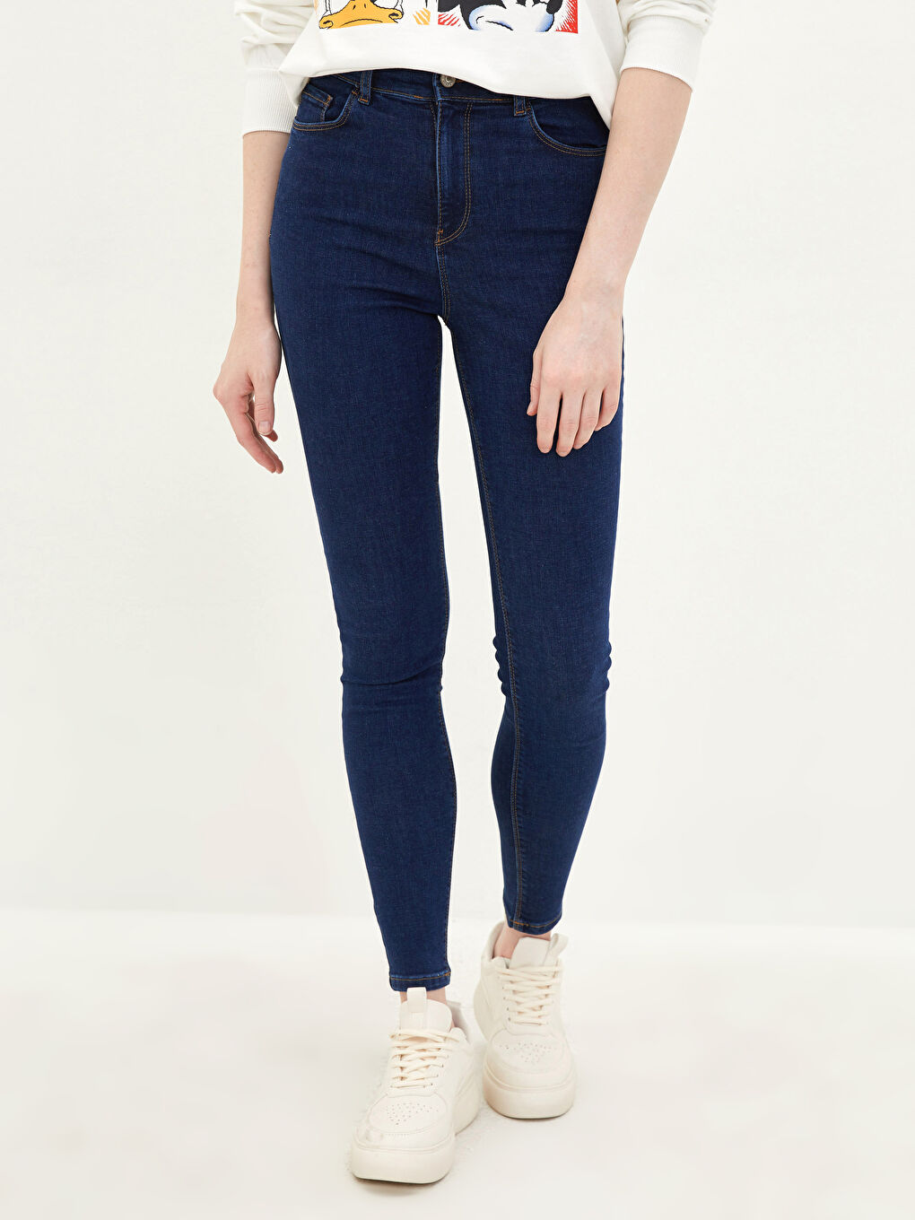 İndigo Yüksek Bel Jüpiter Süper Skinny Fit Kadın Jean Pantolon-2