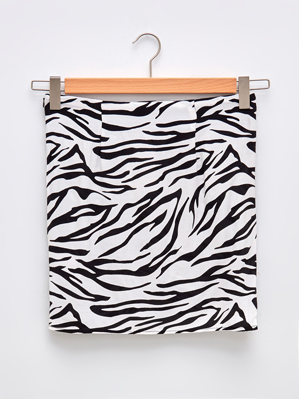 LCW Vision Waist Zippered Patterned Viscose Women's Mini Skirt -W1JR45Z8-LQJ