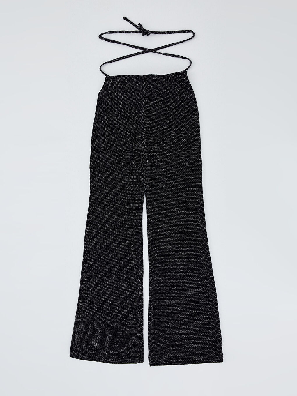 Pantalone sa Šljokicama i Detaljem Vezivanja u Struku za Žene-5