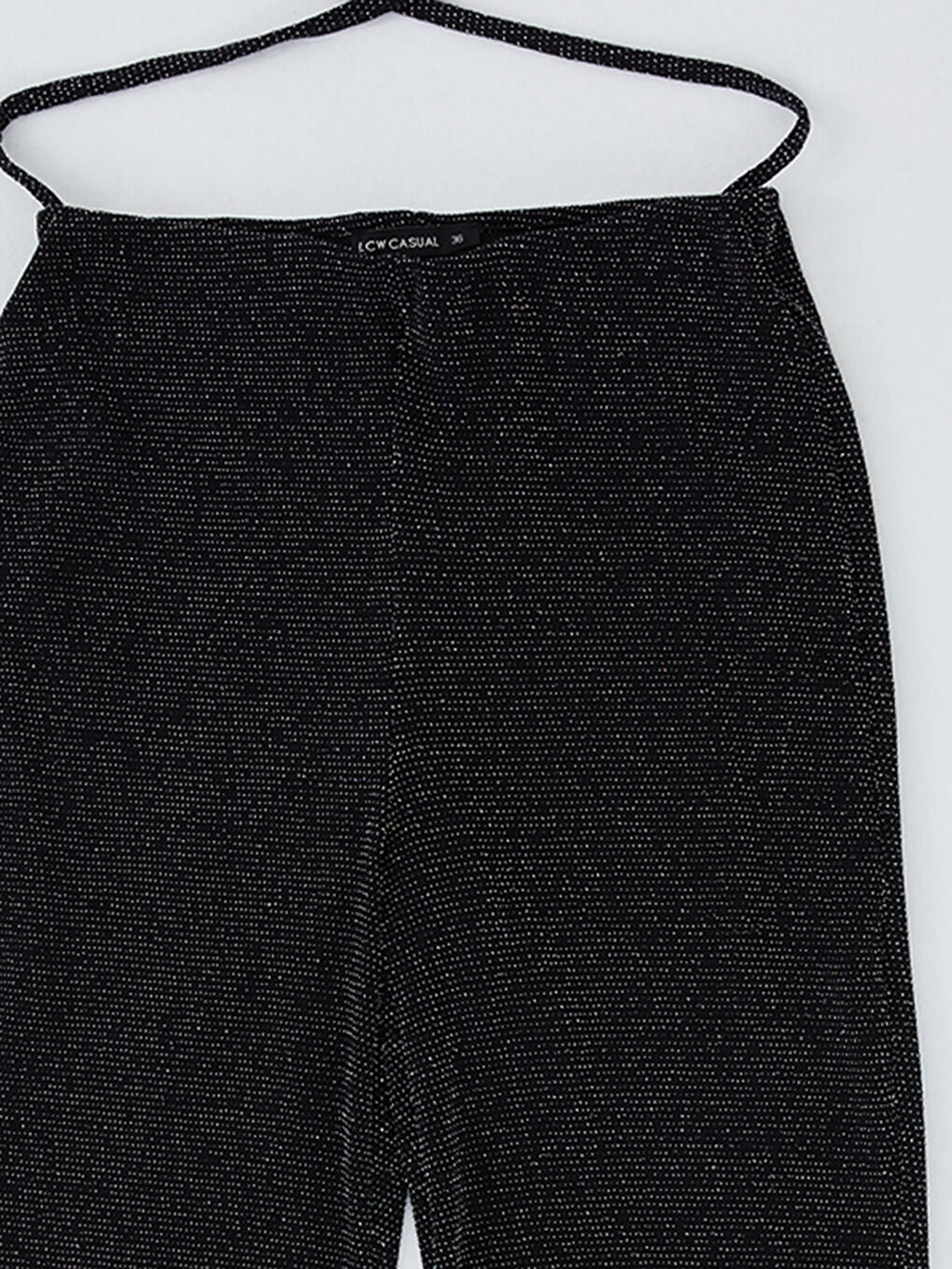 Pantalone sa Šljokicama i Detaljem Vezivanja u Struku za Žene-6