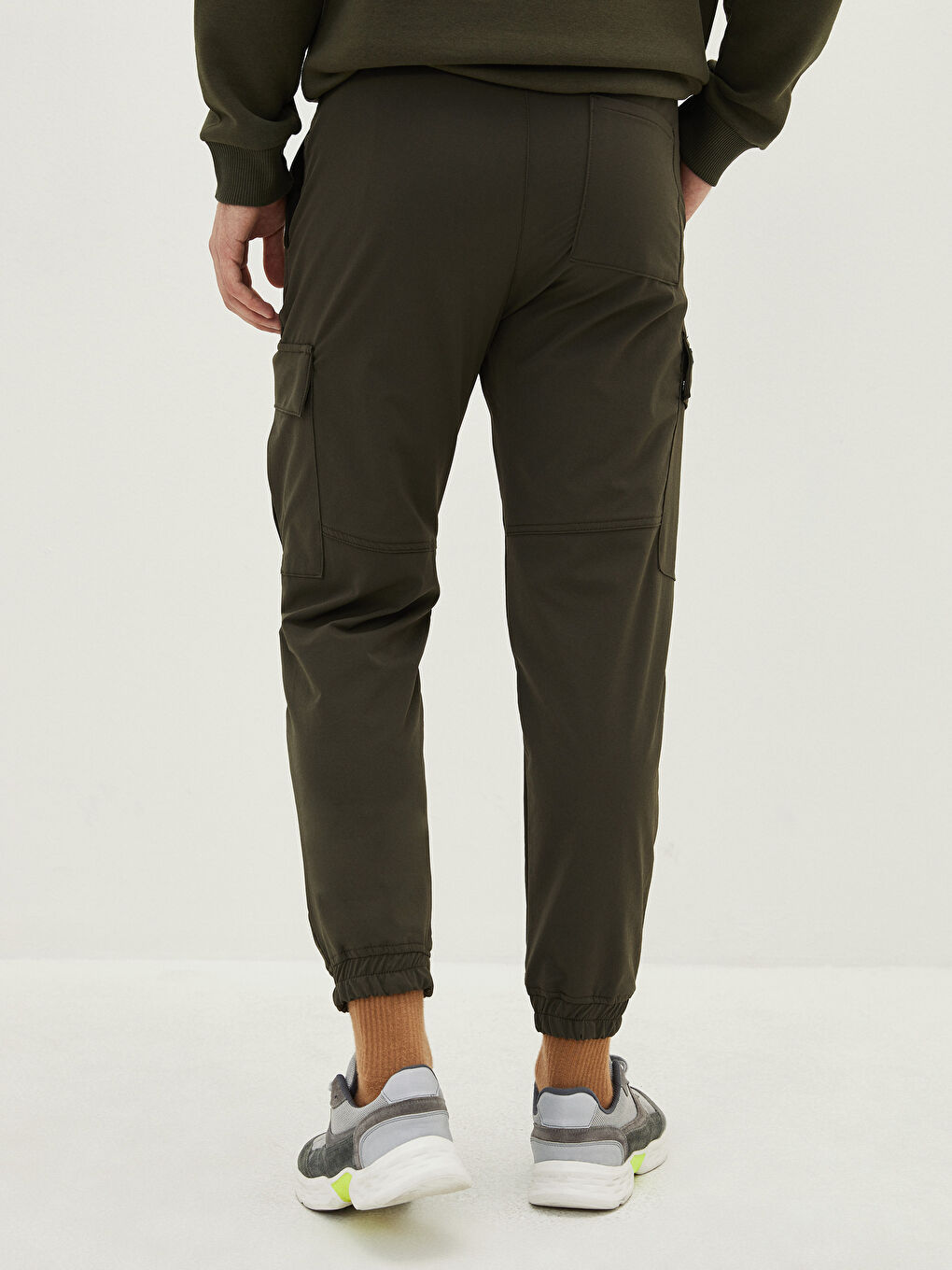 Haki Slim Fit Erkek Kargo Pantolon-3