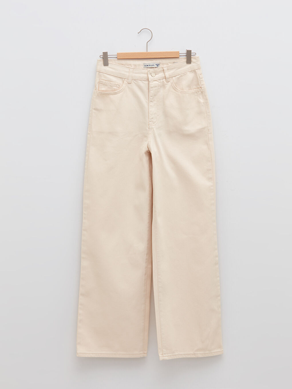 LCW Jeans Hoch taillierte Weite Hose mit Taschen für Damen Jeanshose -W1JS33Z8-CR8