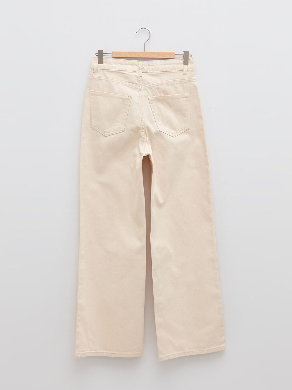 LCW Jeans Hoch taillierte Weite Hose mit Taschen für Damen Jeanshose -W1JS33Z8-CR8