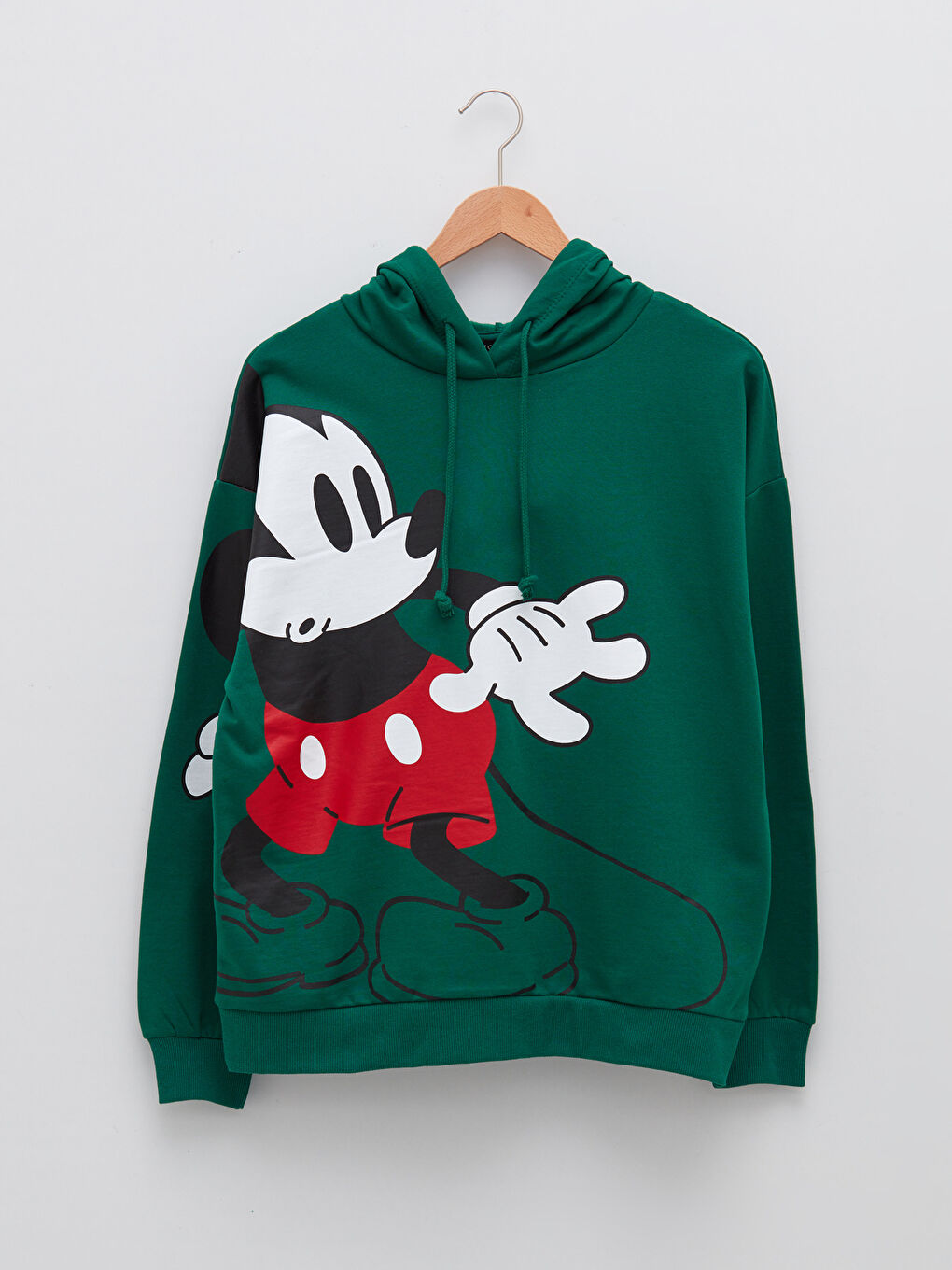 LCW Vision Hooded Mickey Mouse Printed Long Sleeve Women's Sweatshirt -W1JS42Z8-HFR