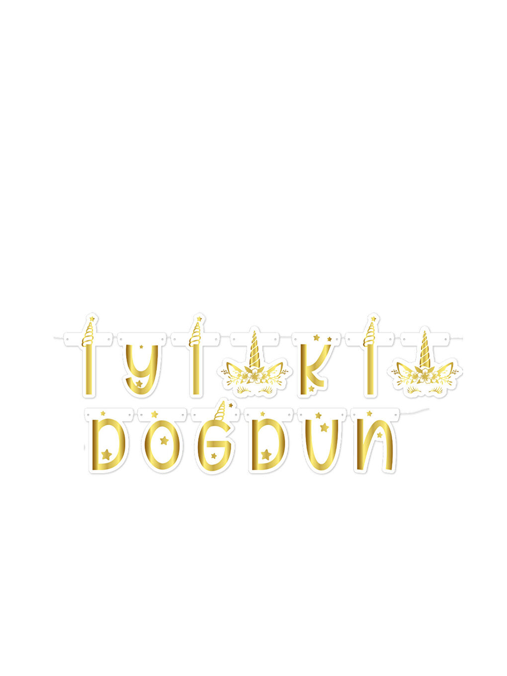 Balloon Animal Figured Gold Happy Birthday Set