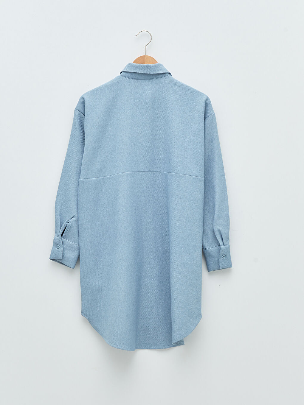 LCW Modest Plain Long Sleeve Twill Women's Shirt Tunic -W1JT20Z8-S0T