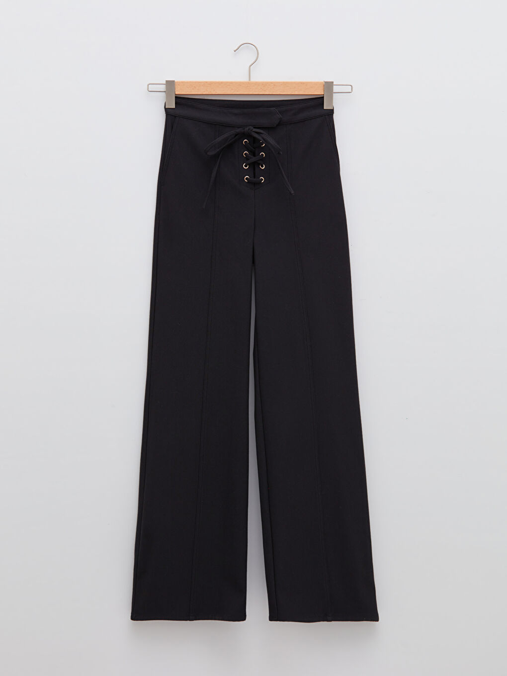 LC Waikiki GAMZE SARAÇOĞLU X LCW VISION WOMEN'S TROUSERS - STANDARD FIT BIRD EYE DETAILED WIDE LEG -W1JT51Z8-CVL